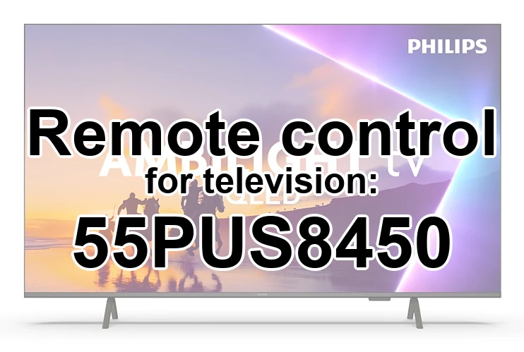 Philips 55PUS8450 replacement remote control for seniors