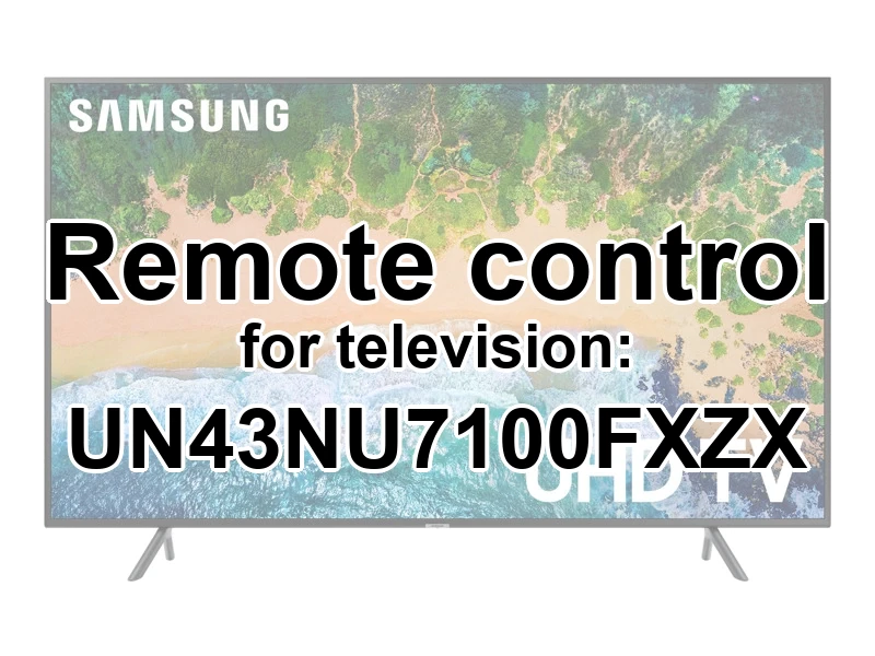 Samsung UN43NU7100FXZX replacement remote control for seniors