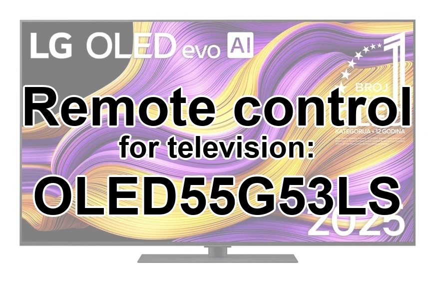 LG OLED55G53LS replacement remote control for seniors