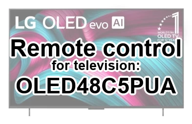 LG OLED48C5PUA replacement remote control different look