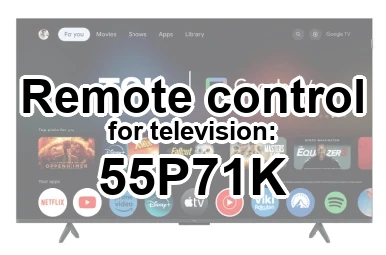 TCL 55P71K original remote control