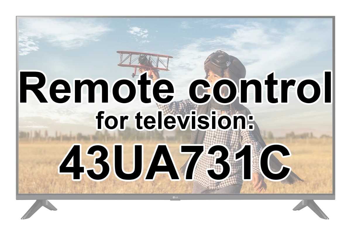 LG 43UA731C replacement remote control different look