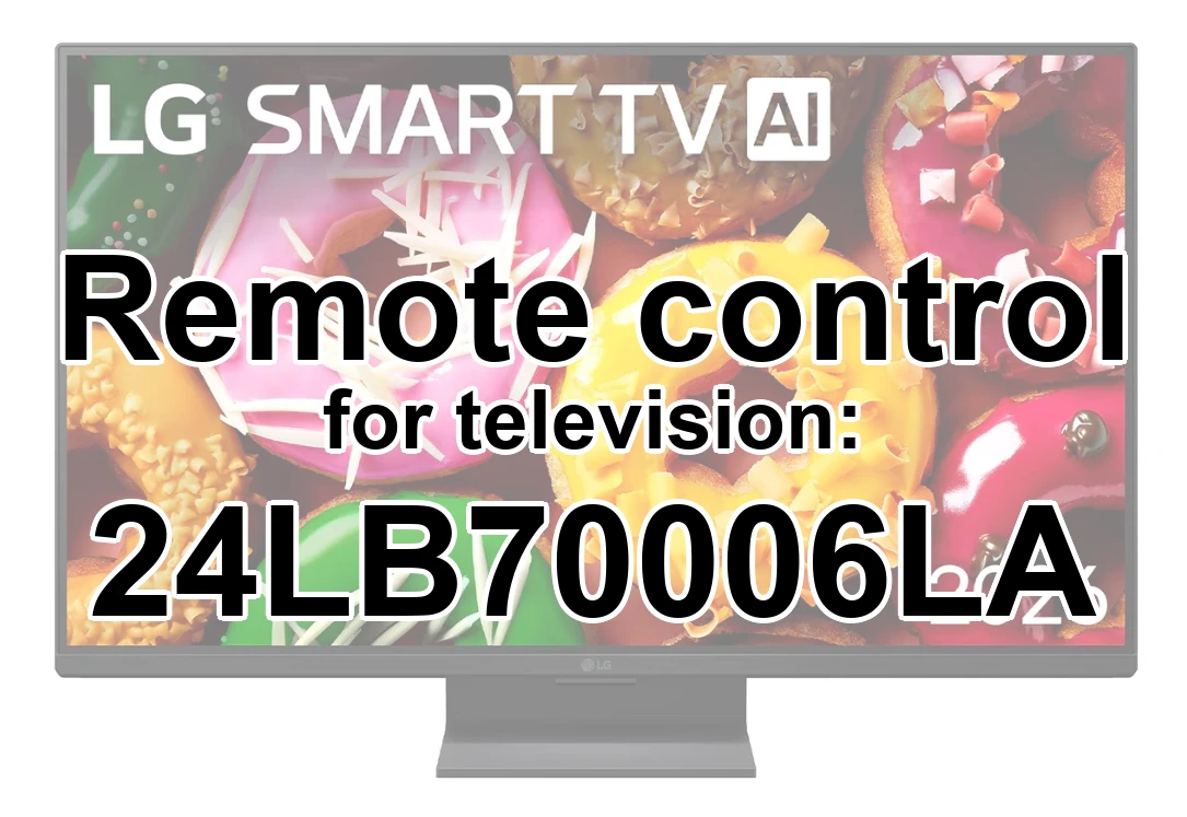 LG 24LB70006LA replacement remote control for seniors