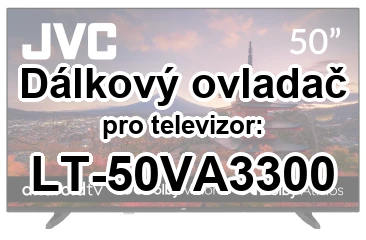JVC LT-50VA3300 náhradní dálkový ovladač pro seniory