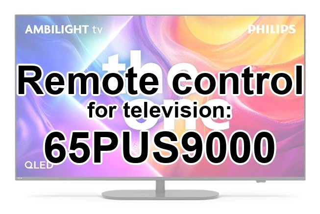 Philips 65PUS9000 replacement remote control different look