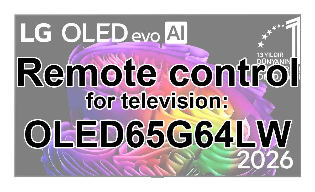 LG OLED65G64LW replacement remote control for seniors