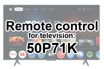 TCL 50P71K original remote control