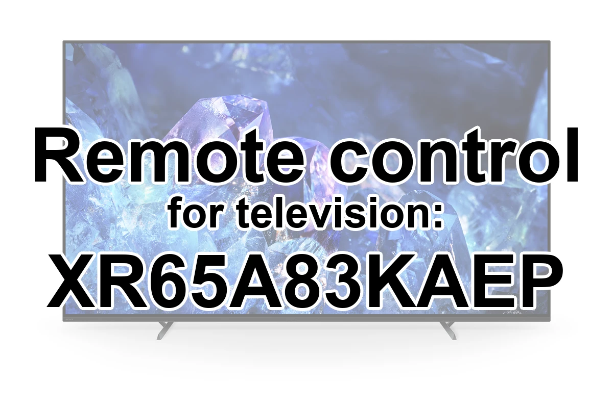 Sony XR65A83KAEP replacement remote control different look