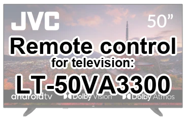 JVC LT-50VA3300 original remote control