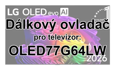 LG OLED77G64LW náhradní dálkový ovladač pro seniory